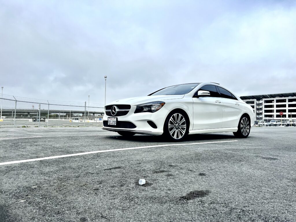 Mercedes CLA tinted custom luxury california car rental